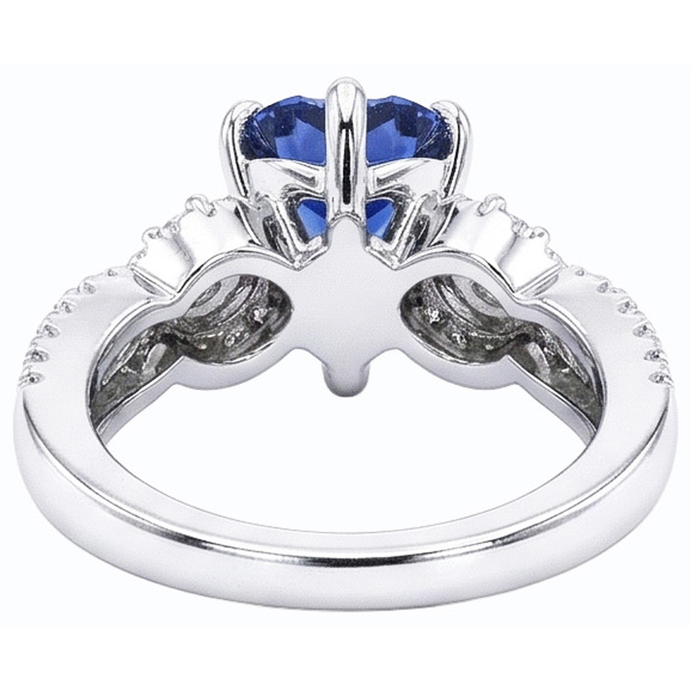 echter round diamant 4.50Karat ring Draufsicht