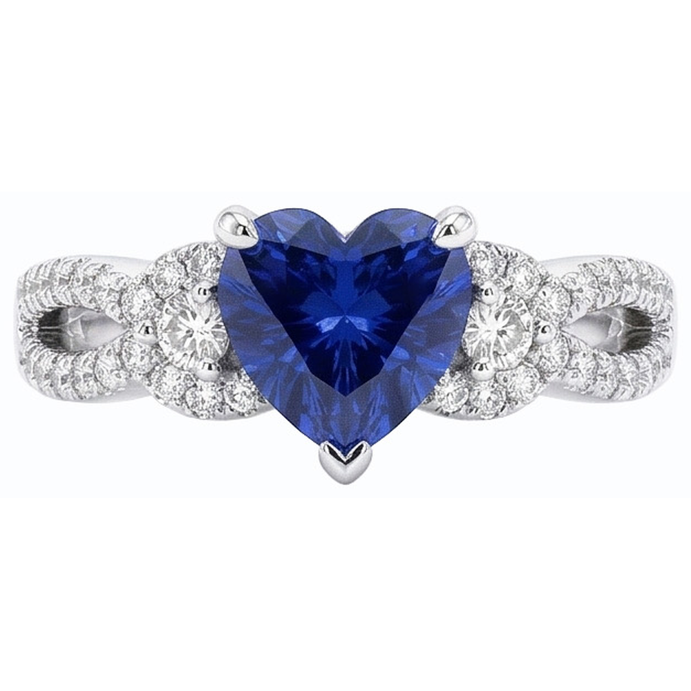 echter round diamant 4.50Karat ring auf Weiß