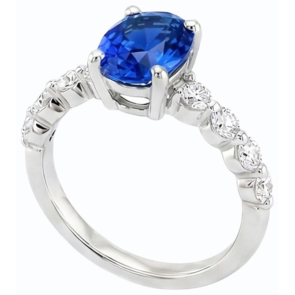 echter oval diamant 4.50Karat ring Detailansicht