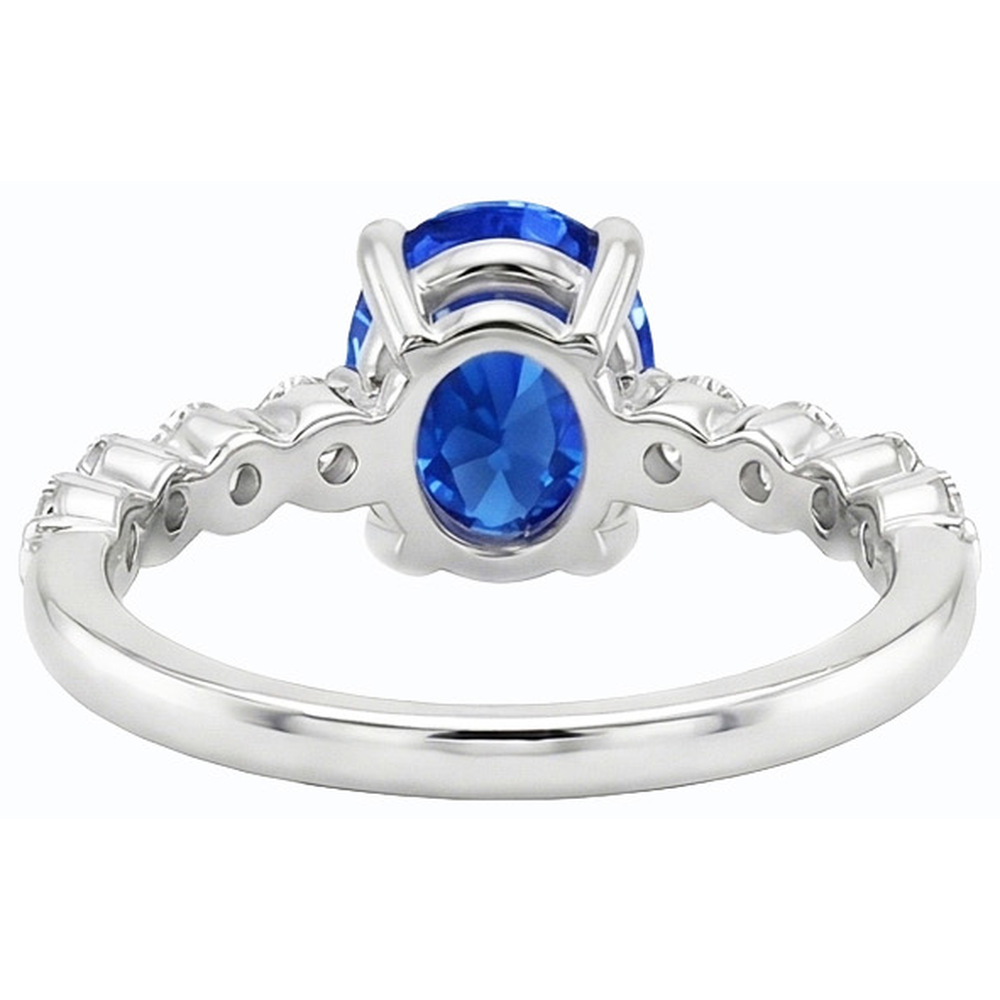 echter oval diamant 4.50Karat ring Draufsicht