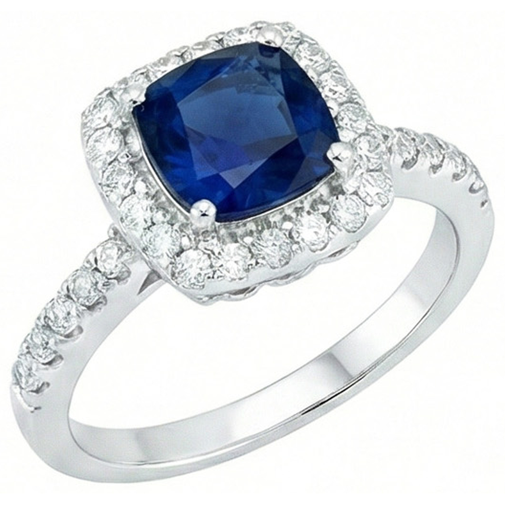 echter round diamant 3.50Karat ring Vorderansicht