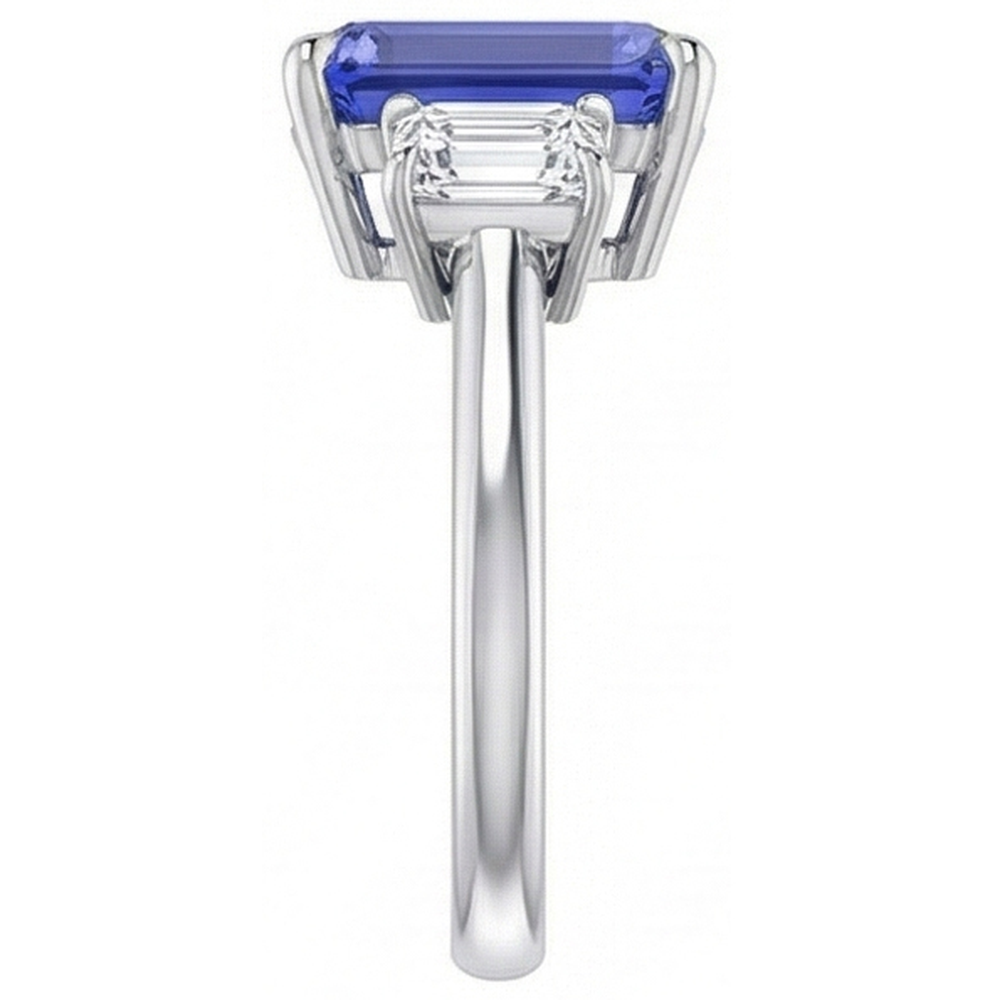 echter cushion diamant 3Karat ring Draufsicht