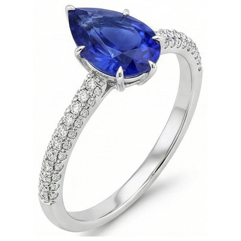 echter round diamant 5Karat ring Detailansicht