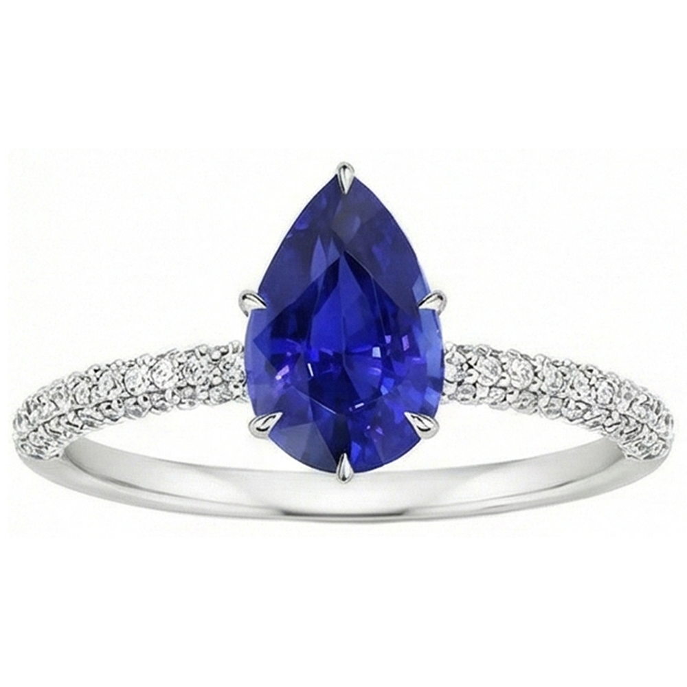 echter round diamant 5Karat ring Profilansicht
