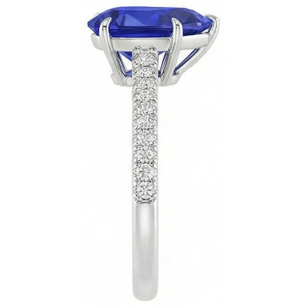 echter round diamant 5Karat ring auf Weiß