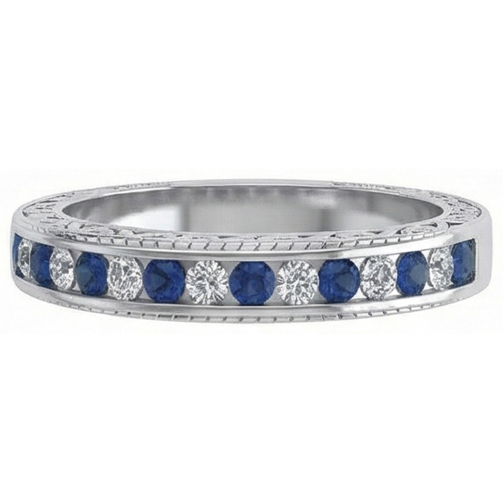 echter round saphir 3.40Karat ring Detailansicht