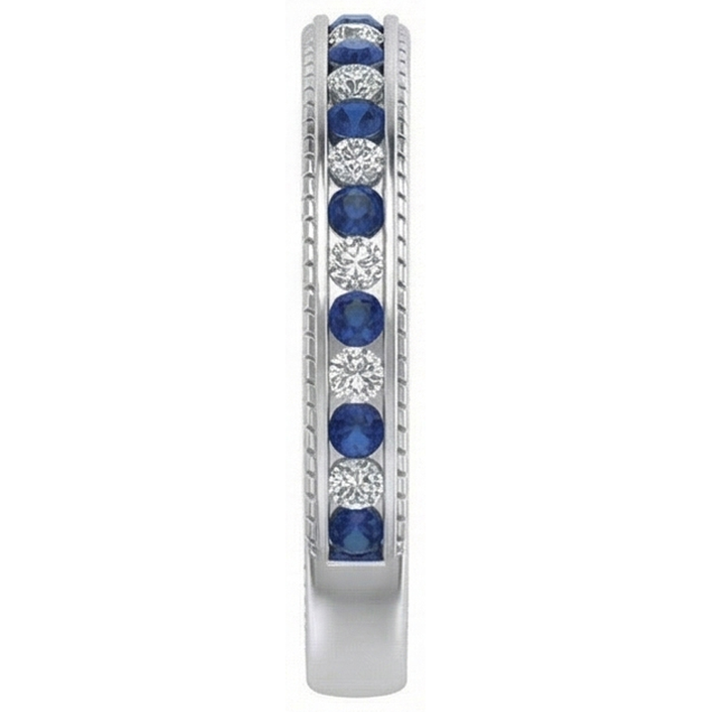 echter round saphir 3.40Karat ring Draufsicht
