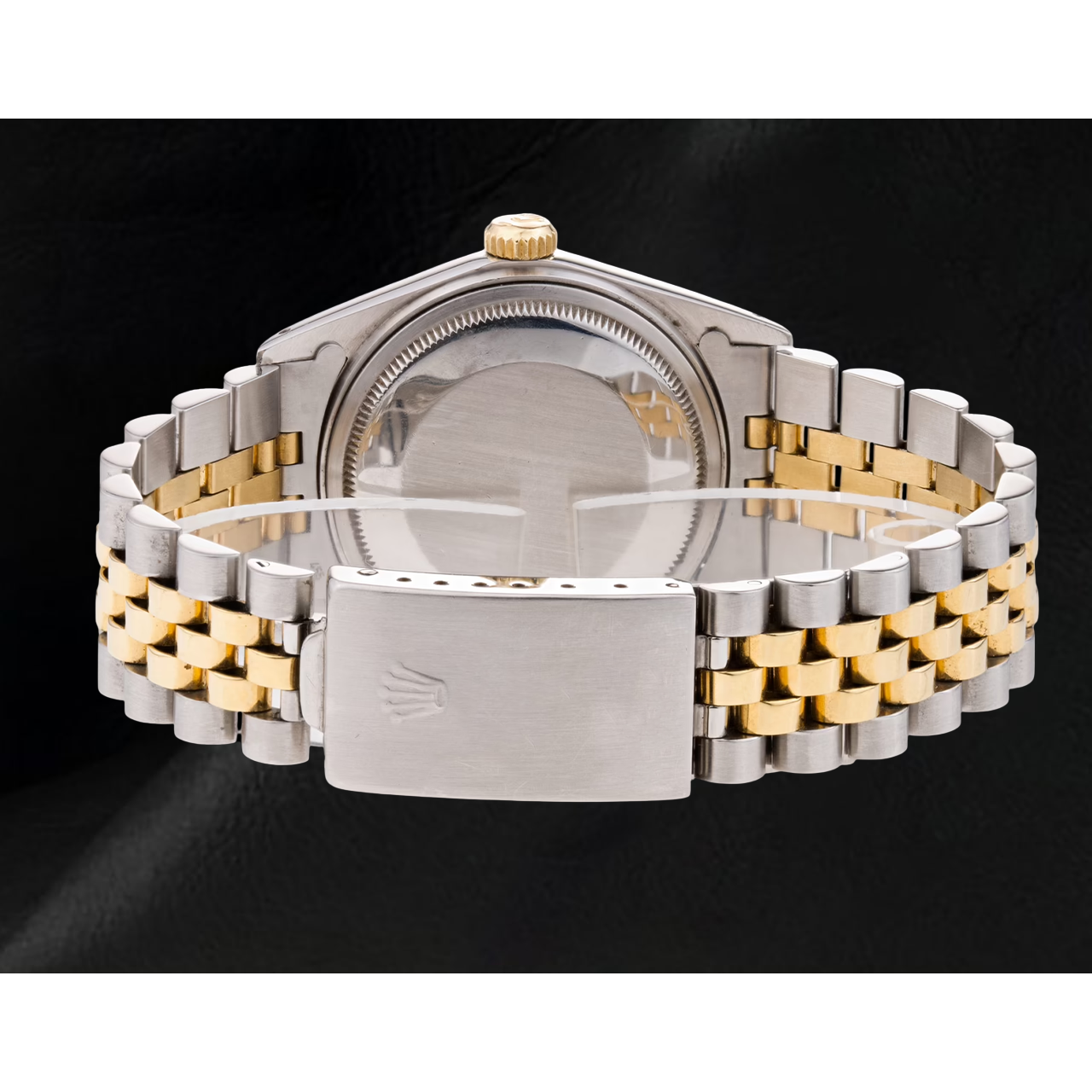 Blaues Stick-Zifferblatt mit geriffelter Lünette, Rolex Datejust Gent-Uhr, zweifarbig, SCHNELLES SET