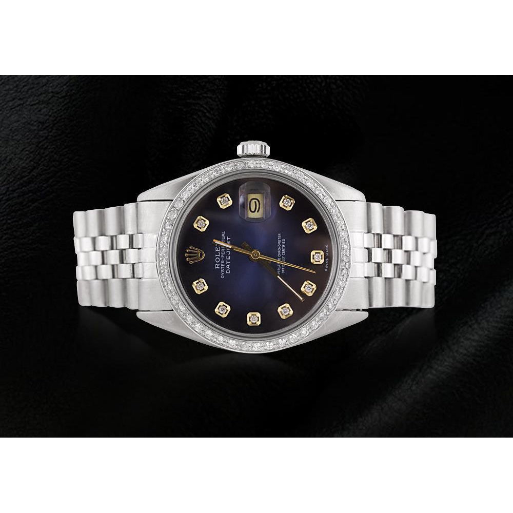 SCHNELLES SET Blaues Diamant-Zifferblatt Rolex