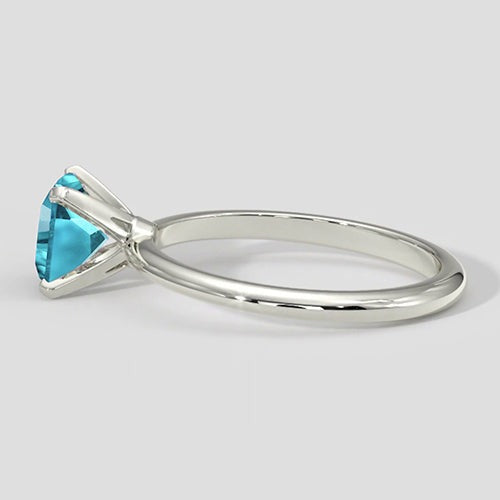 Bläulicher Kissen-Paraiba-Ring
