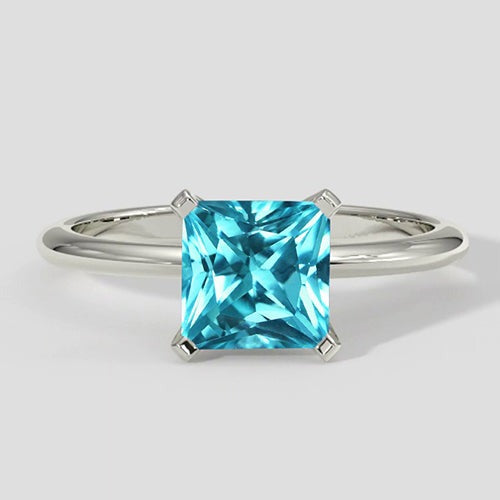 Bläulicher Paraiba-Kissenring 2,1 Karat