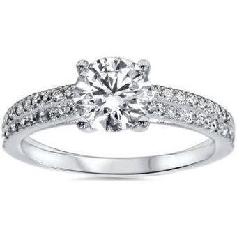 Brillantschliff 2.50 Karat Echt Diamanten Verlobungsring