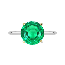 Edler Smaragd GIA-Geprüft Schmuckstein-Ring 2,50 Karat in 14
