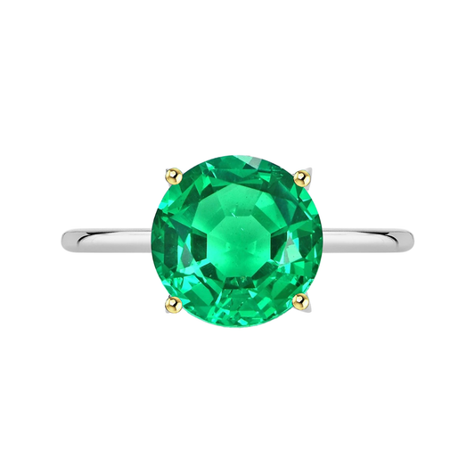 Authentischer Edler Smaragd Schmuckstein-Ring – Hauptansicht