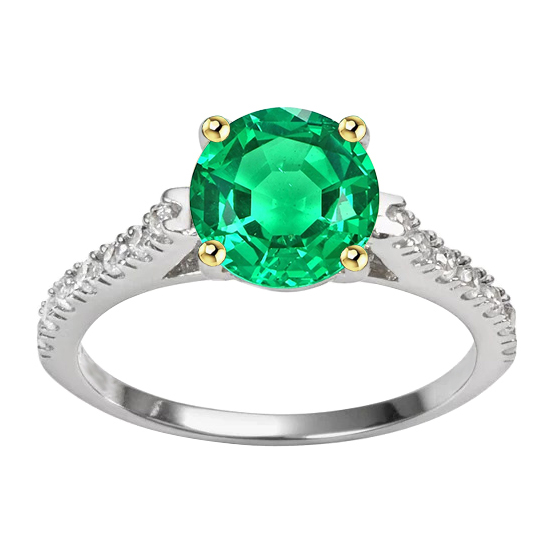 Hochwertiger Kolumbianischer Smaragd Edelstein-Ring 1,50 Karat – Hauptansicht