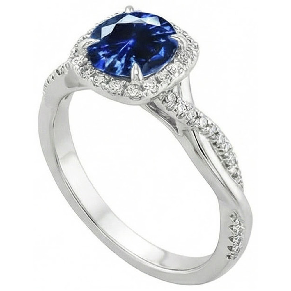 echter round diamant 3Karat ring Detailansicht
