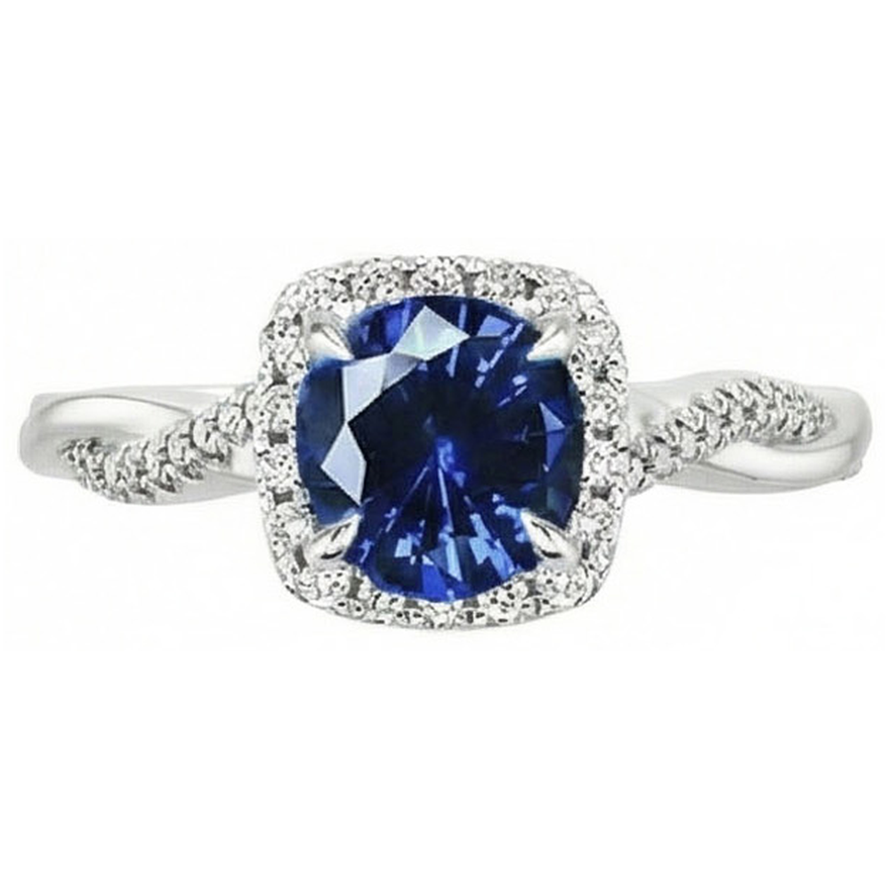 echter round diamant 3Karat ring Seitenansicht