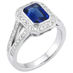 Ceylon Blue Sapphire Aus der Erde Abgebauter Natürlicher Diamants 5.36 Karat Ring Naturedelstein Neu