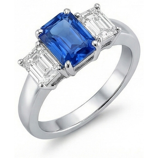 echter radiant diamant 2.50Karat ring Detailansicht