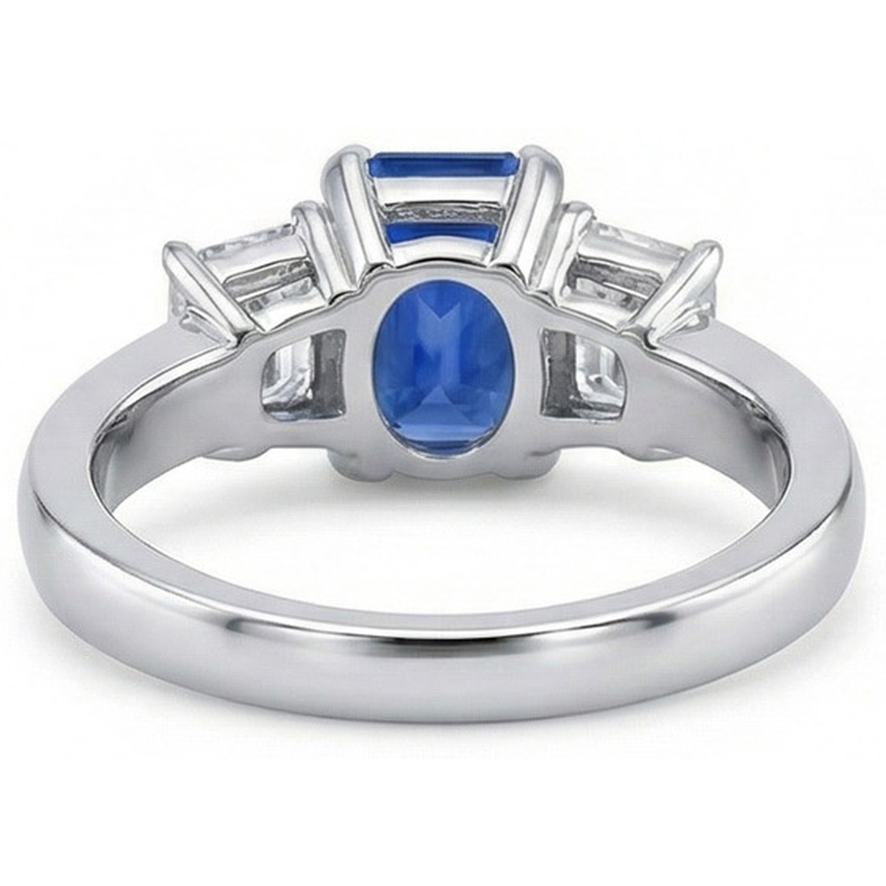 echter radiant diamant 2.50Karat ring Band Detail