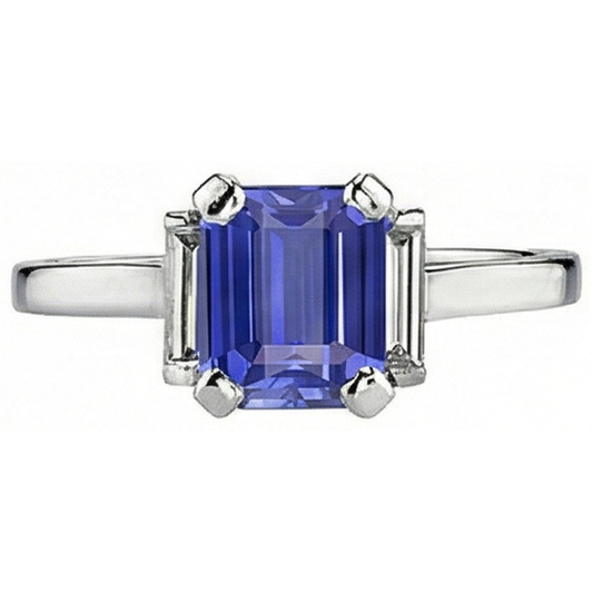 echter baguette diamant 2.50Karat ring Seitenansicht