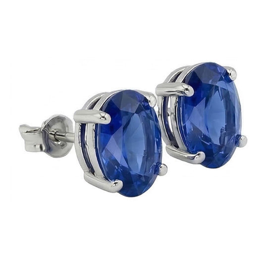 echter oval diamant 4.00Karat ohrring Vorderansicht