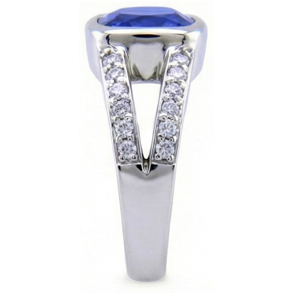 Ceylon-Saphir-Aus der Erde Abgebauter Natürlicher Diamant-Ring Weißgold 14K 4.5 Karat