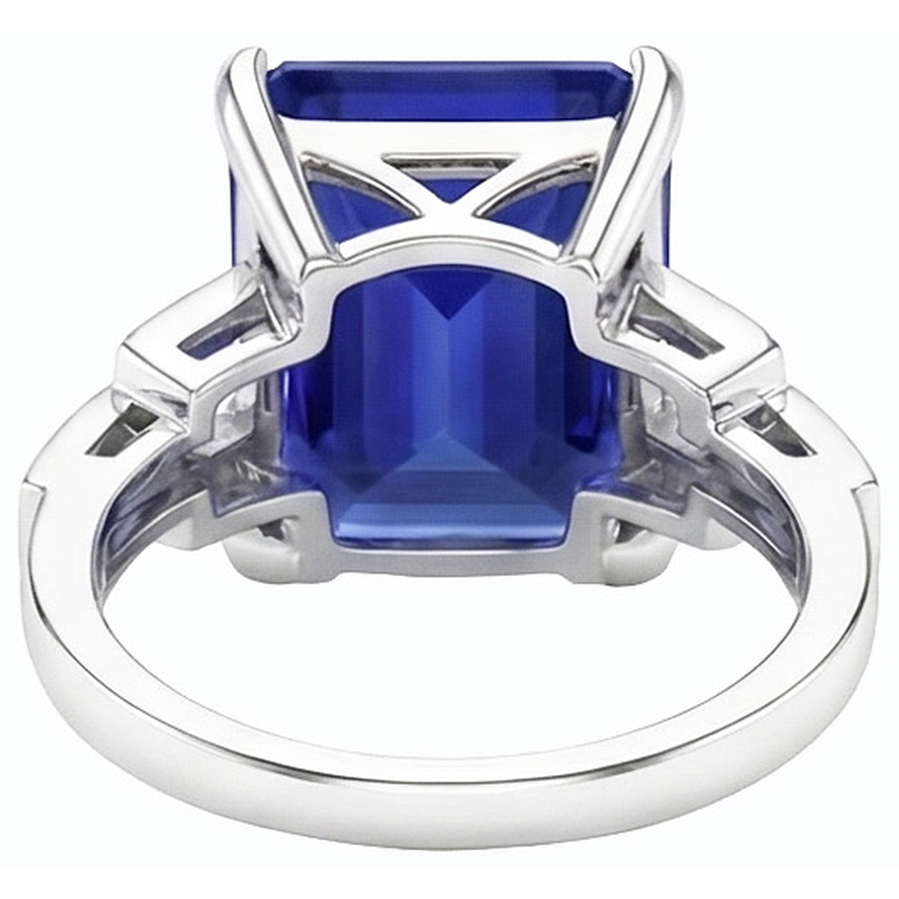Ceylon Saphir Edelstein Ring Smaragd Schmuck Split Shank 4 Karat
