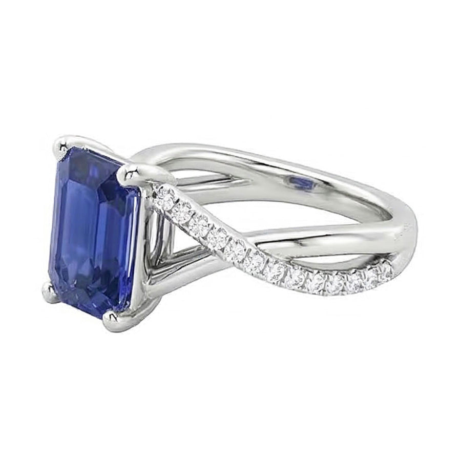 echter round diamant 3.50Karat ring Detailansicht