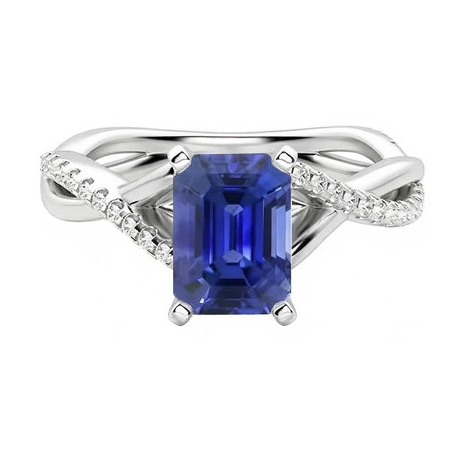 echter round diamant 3.50Karat ring Draufsicht