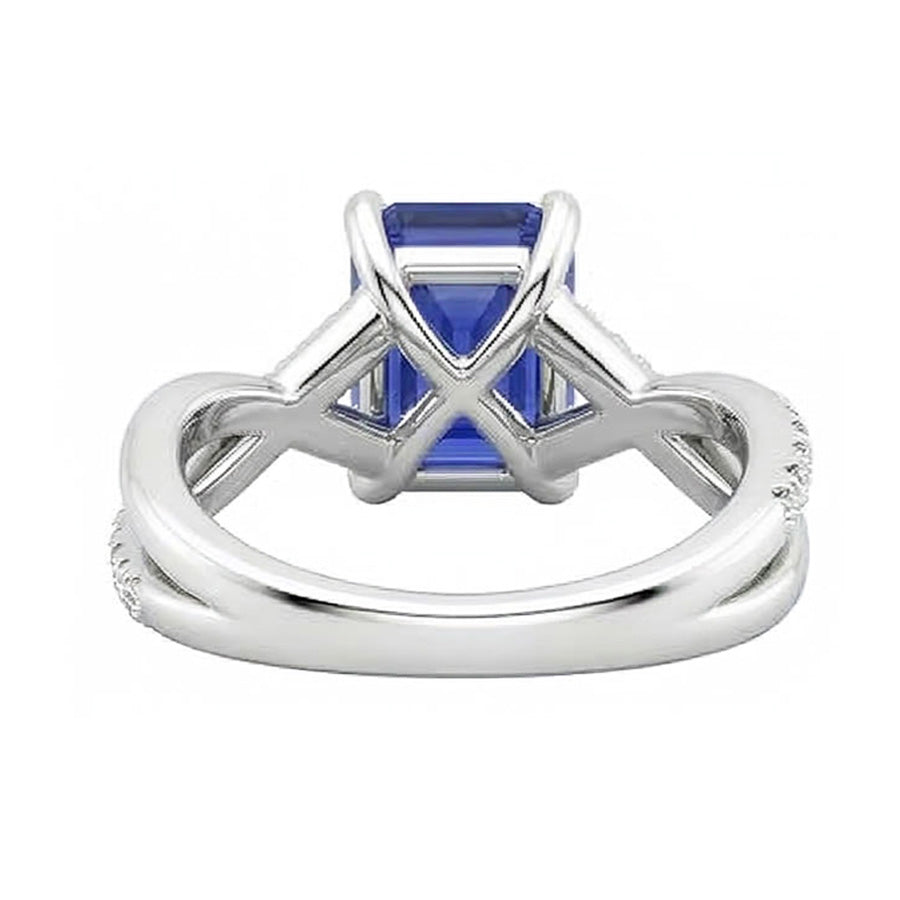 echter round diamant 3.50Karat ring Profilansicht