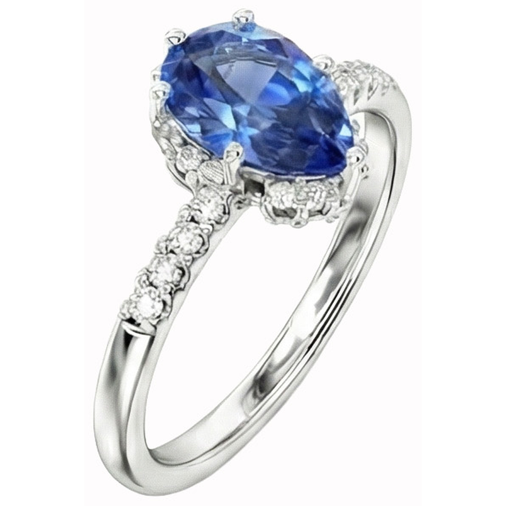 echter round diamant 4Karat ring Detailansicht