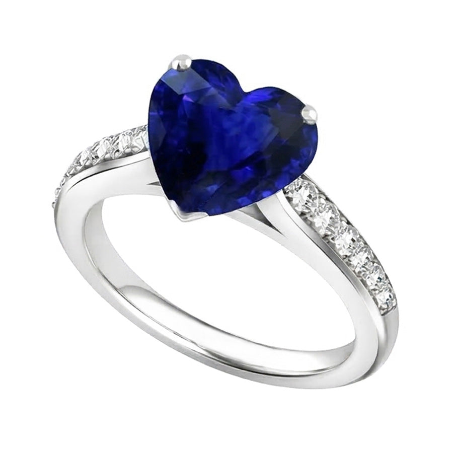 echter round diamant 4Karat ring Draufsicht