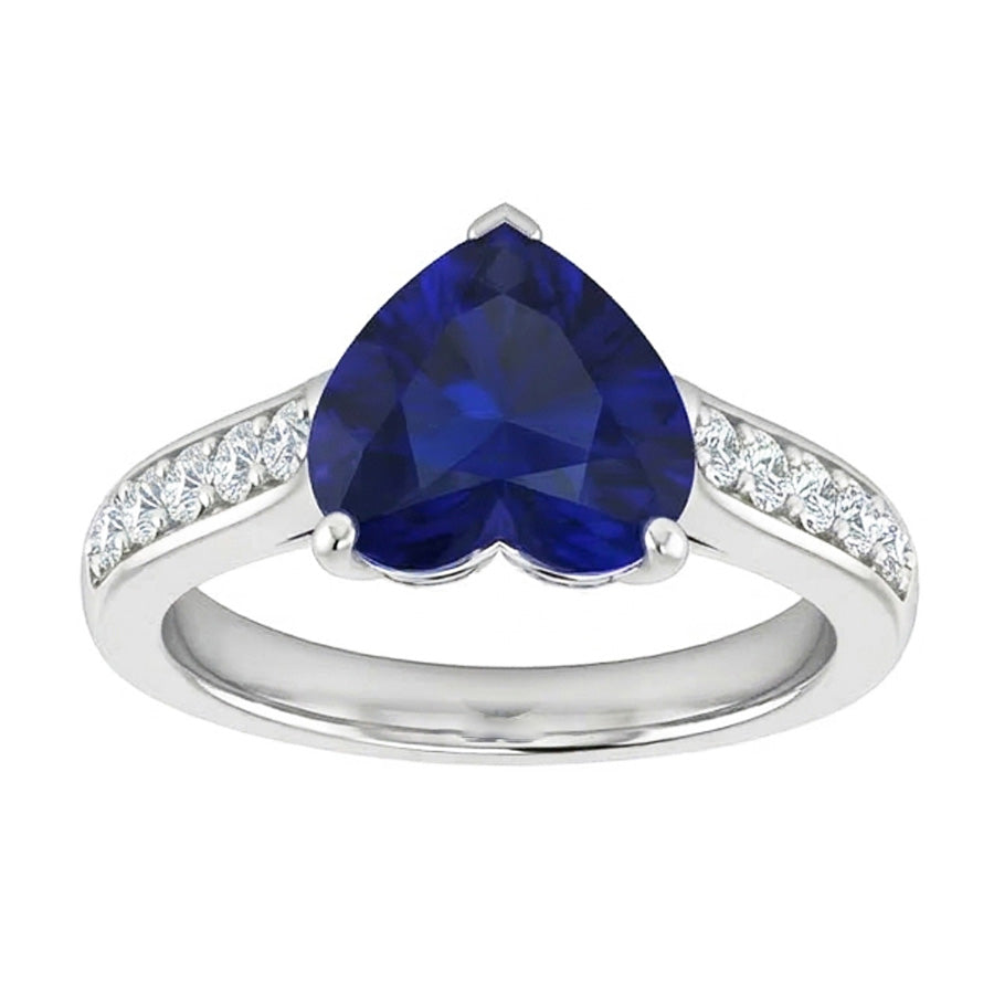echter round diamant 4Karat ring Profilansicht