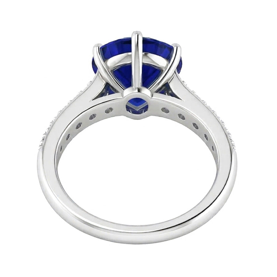echter round diamant 4Karat ring auf Weiß