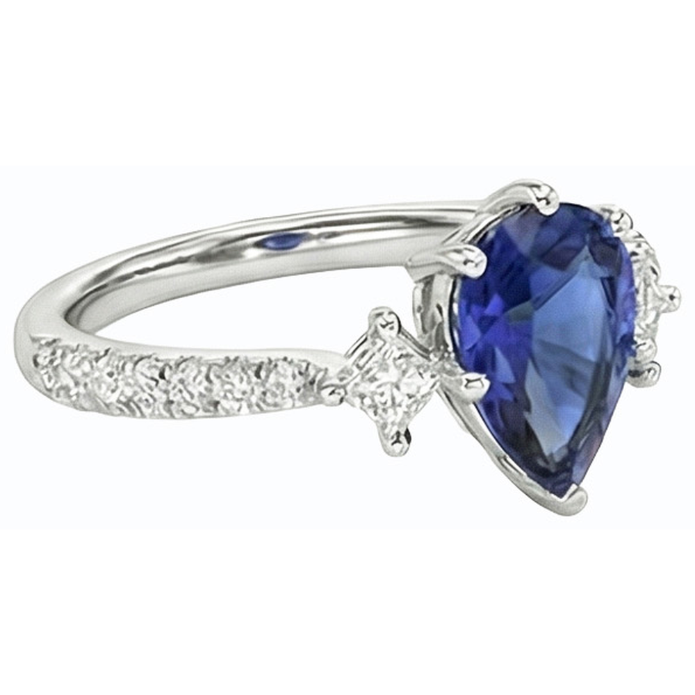 echter round diamant 2.50Karat ring Draufsicht