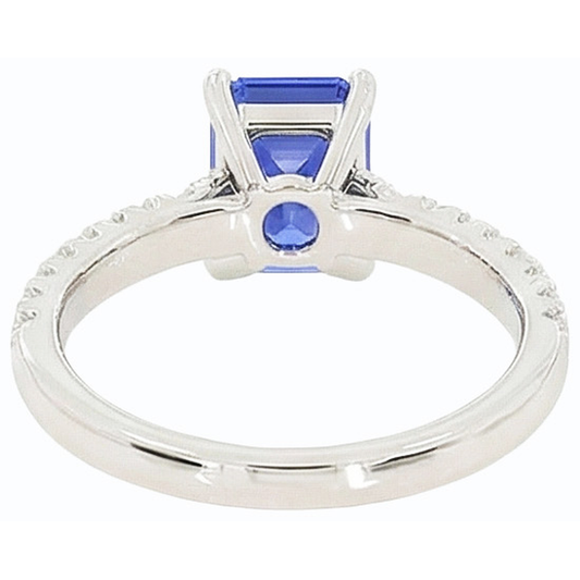 echter round diamant 3.75Karat ring Vorderansicht