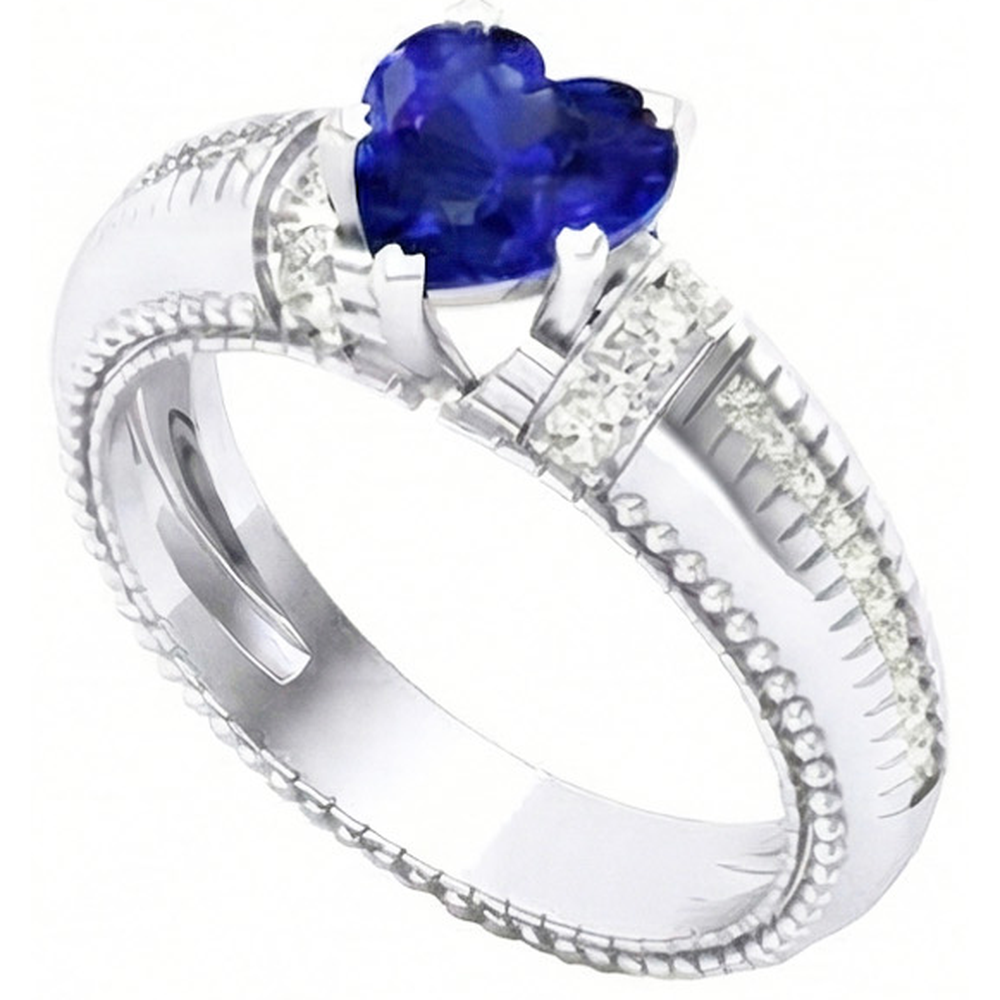 echter round diamant 2Karat ring Vorderansicht