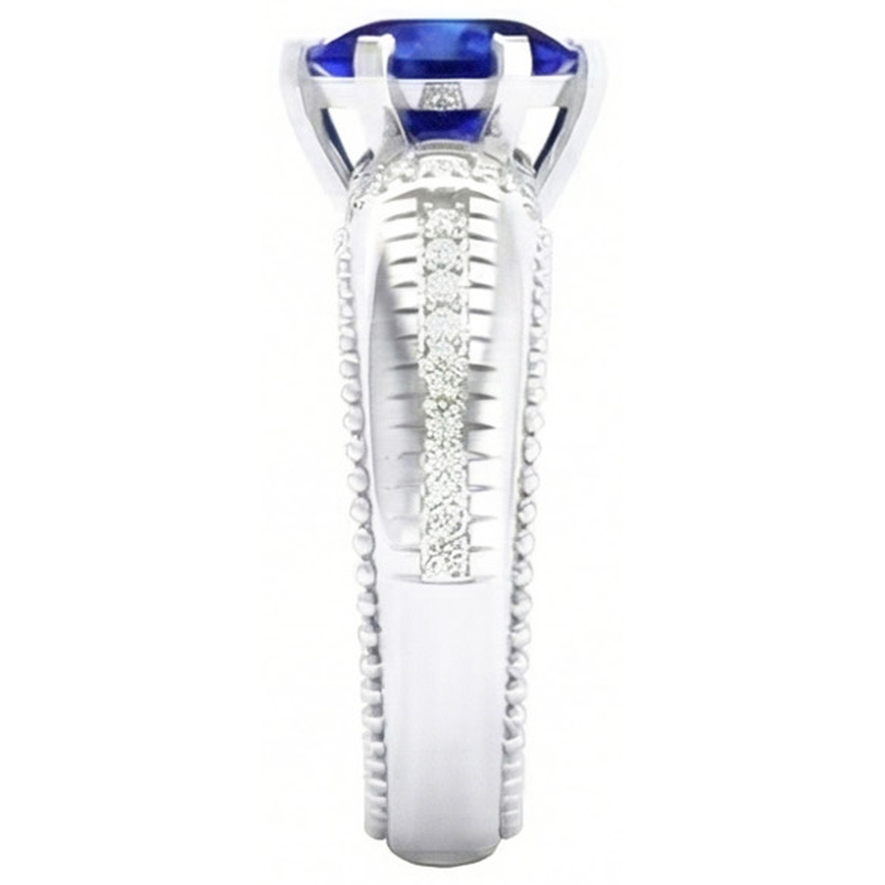echter round diamant 2Karat ring Detailansicht