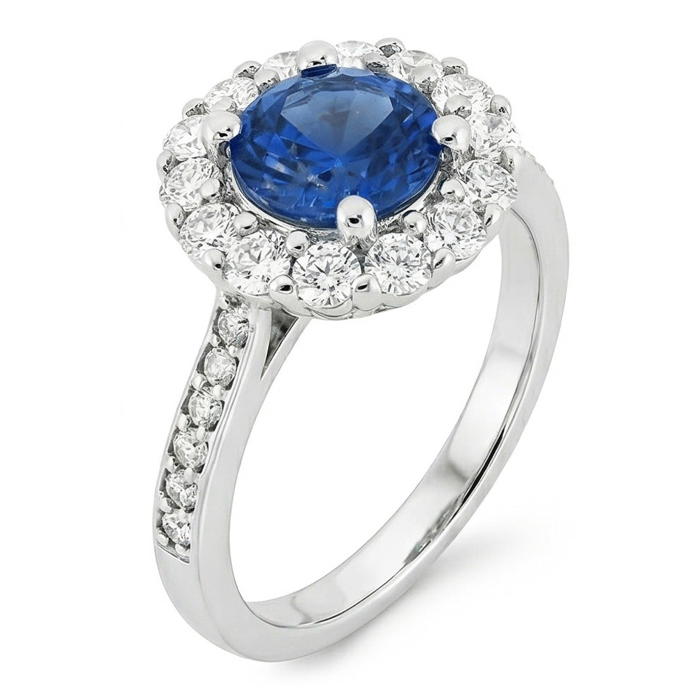 echter round diamant 3.50Karat ring Vorderansicht