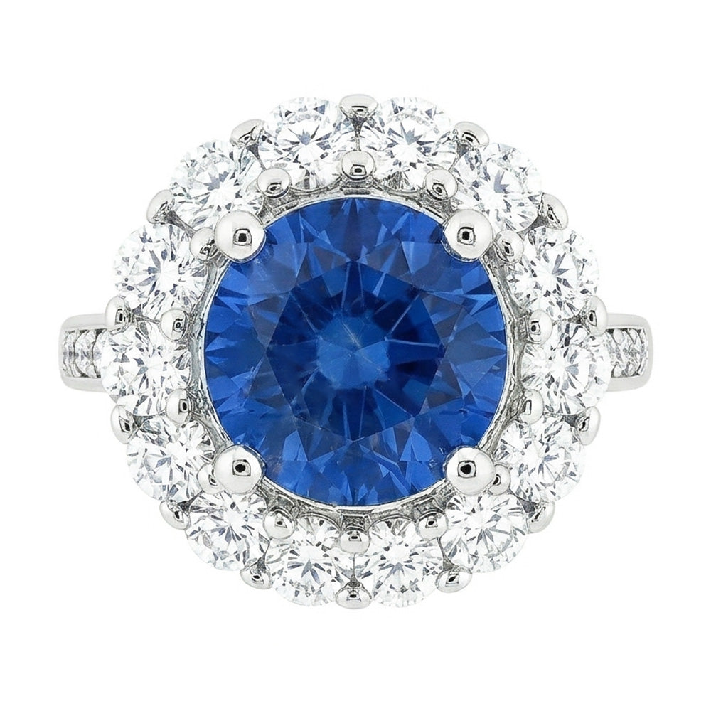 echter round diamant 3.50Karat ring Detailansicht