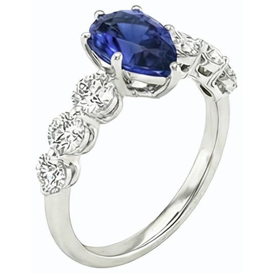 echter round diamant 3Karat ring Seitenansicht