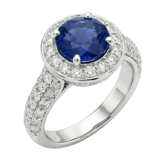echter oval diamant 4Karat ring Vorderansicht