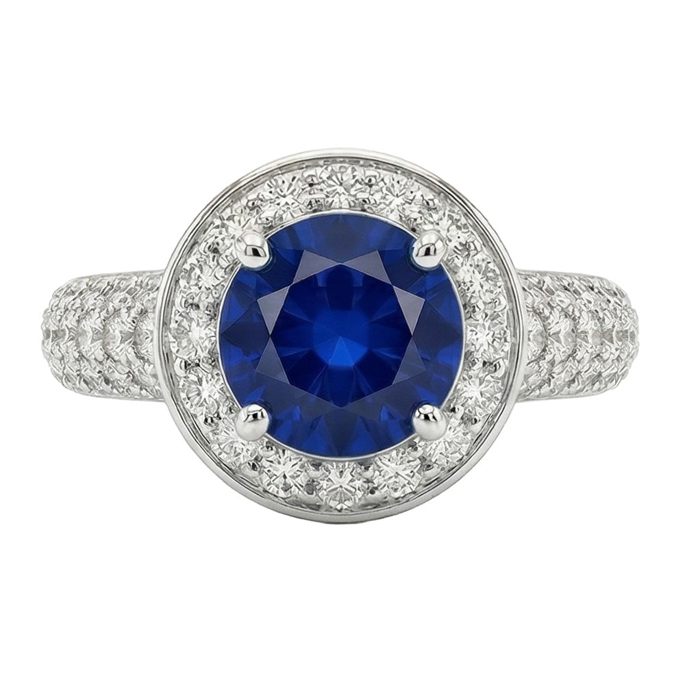 echter oval diamant 4Karat ring Seitenansicht