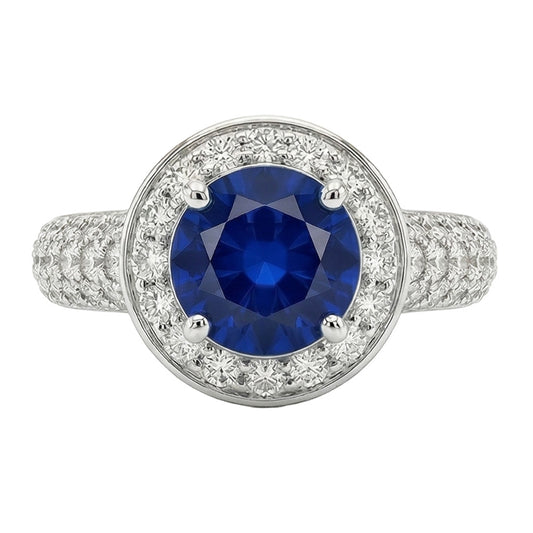 echter oval diamant 4Karat ring Seitenansicht