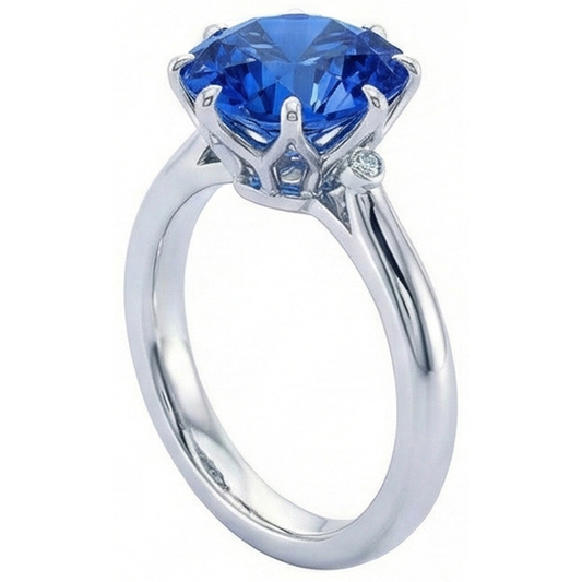 echter round diamant 1.90Karat ring Vorderansicht