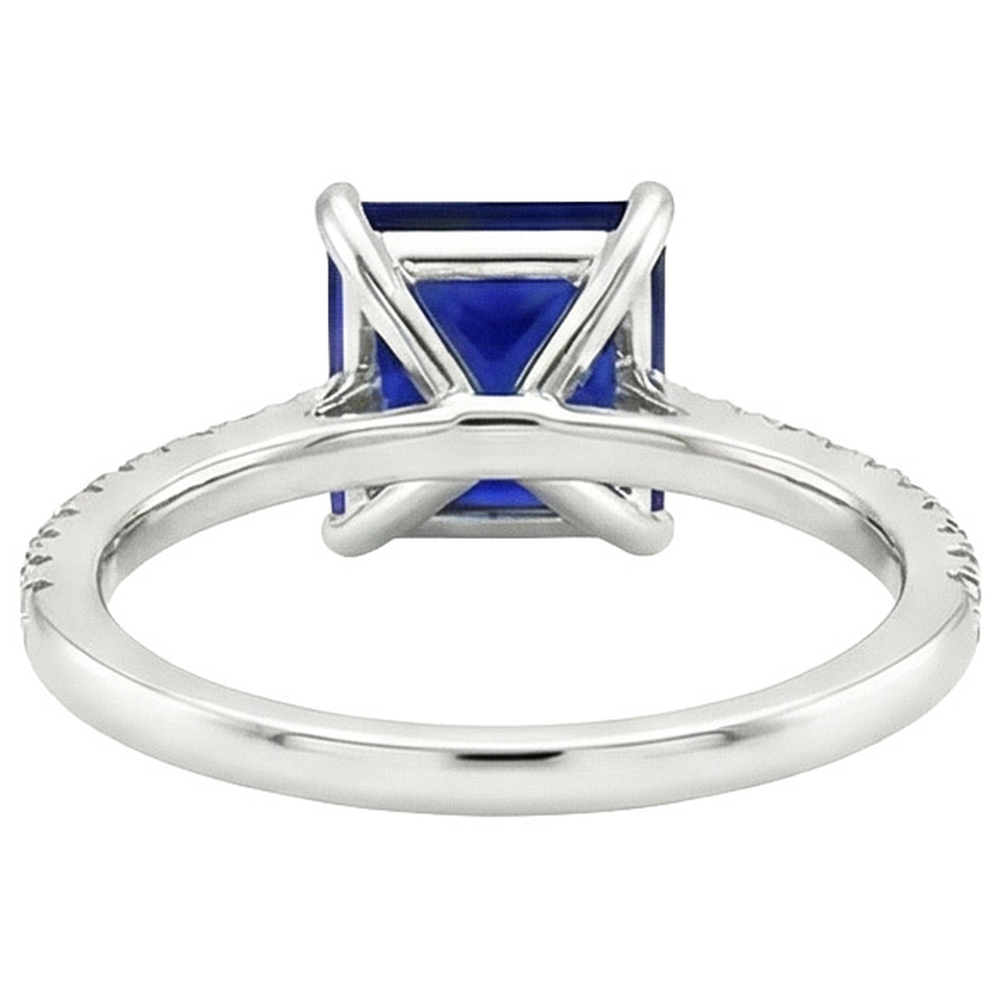 echter round diamant 5.5Karat ring Draufsicht