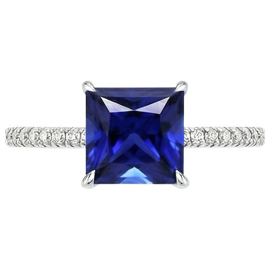 echter round diamant 5.5Karat ring Profilansicht