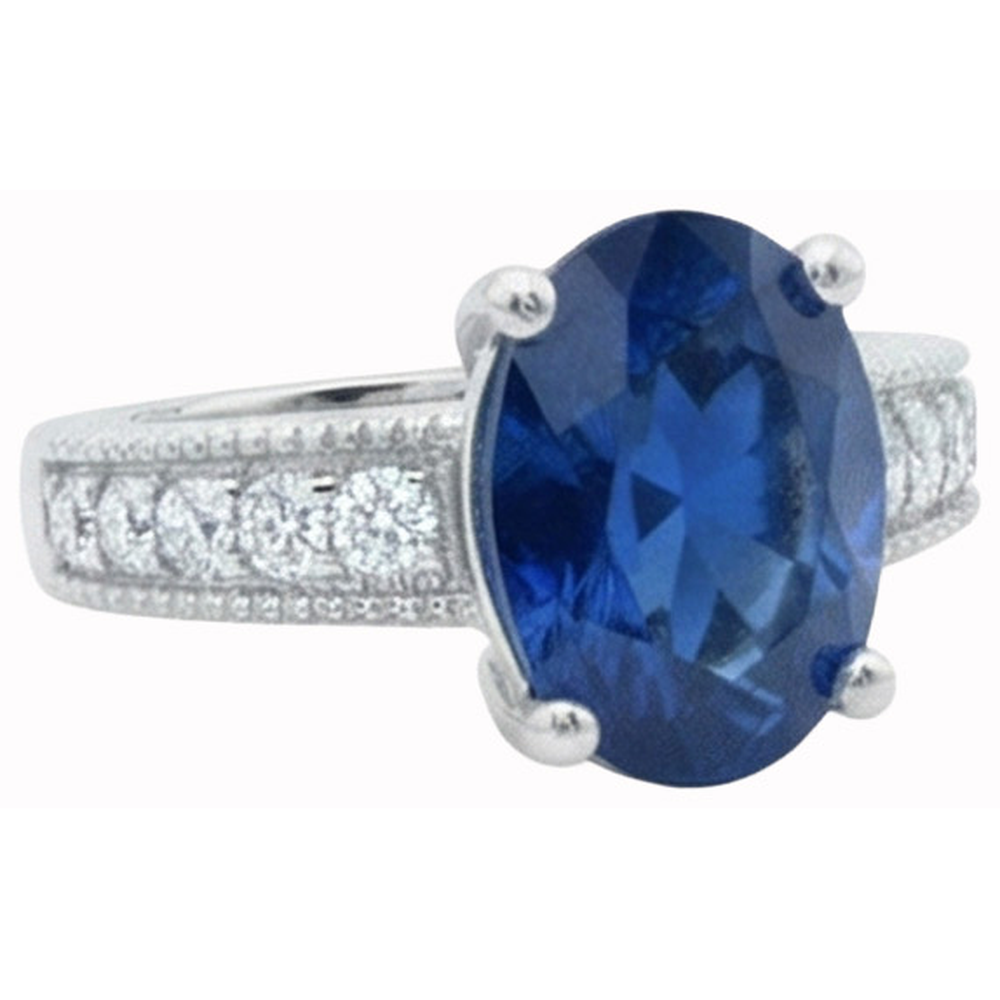 echter oval diamant 2Karat ring Seitenansicht