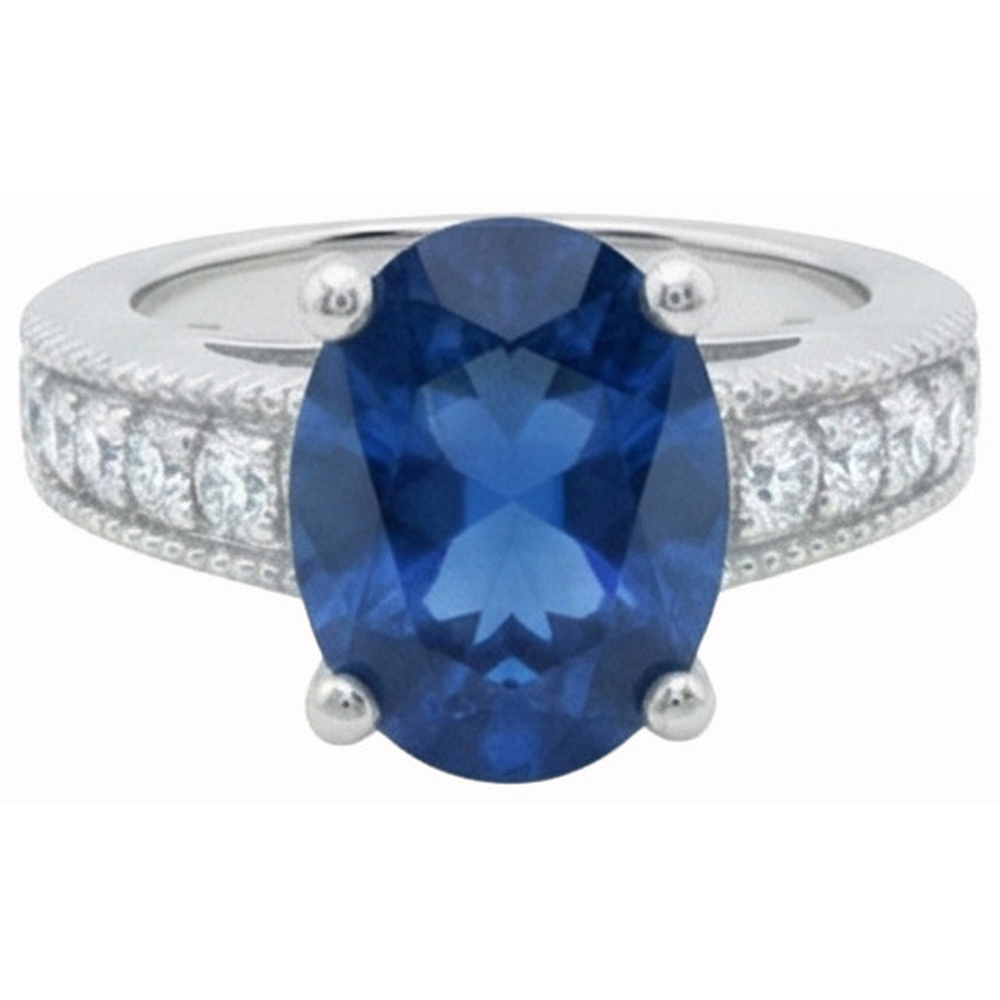 echter oval diamant 2Karat ring Vorderansicht